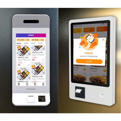 Fast Food 21.5 &quot;24&quot; 27 &quot;32&quot; 42 &quot;pollici Touch Screen Self checkout Machine Self Service Ordinazione pagamento chiosco per ristoranti